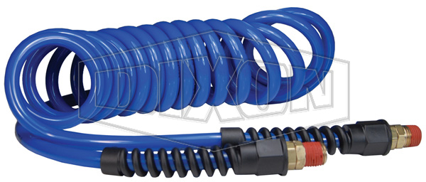 DIXON PU1215 Polyurethane Self-Storing Air Hose, 1/2 Inch I.D., 15 Ft. Length, 1/2 Inch Thread | BX7NJE