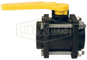 DIXON PVFP50 Polypropylene 4-Bolt Ball Valve, Full Port, 125 PSI, PTFE Seat | AM2CCG
