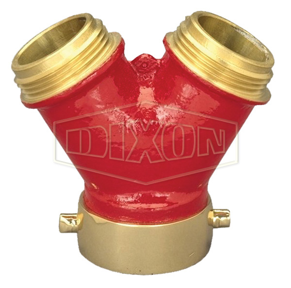 DIXON PW25F15F Brass Plain Wye With Pin Lugs, 2-1/2 FNST Inlet, 1-1/2 Inch Male NST Outlet | AN4YRG