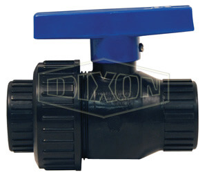 DIXON SUBV100 Polypropylene Single Union Ball Valve, Full Port | AL2FDF