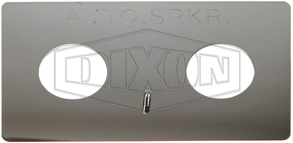 DIXON WP2HAS-C Wall Plate, Auto-Sprinkler Branding, Polished Chrome Plated Finish, Brass | BX7XPW
