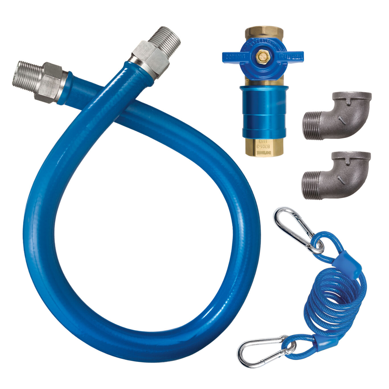 WATTS 1650KITCF72 Moveable Gas Connector Kit, 1/2 Inch Inner Dia., 72 Inch Length, 2 Elbow | BR7ZWC 0241416