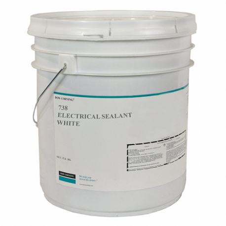 DOW CORNING 1907824 Sealant, White, 18 Kg, Pail, 301% To 500% Elongation Range | CP3UDJ 53DC88
