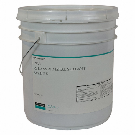 DOW CORNING 2468336 Sealant, 733, White, 18 Kg, Pail, 301% To 500% Elongation Range | CP3UCT 53DC19