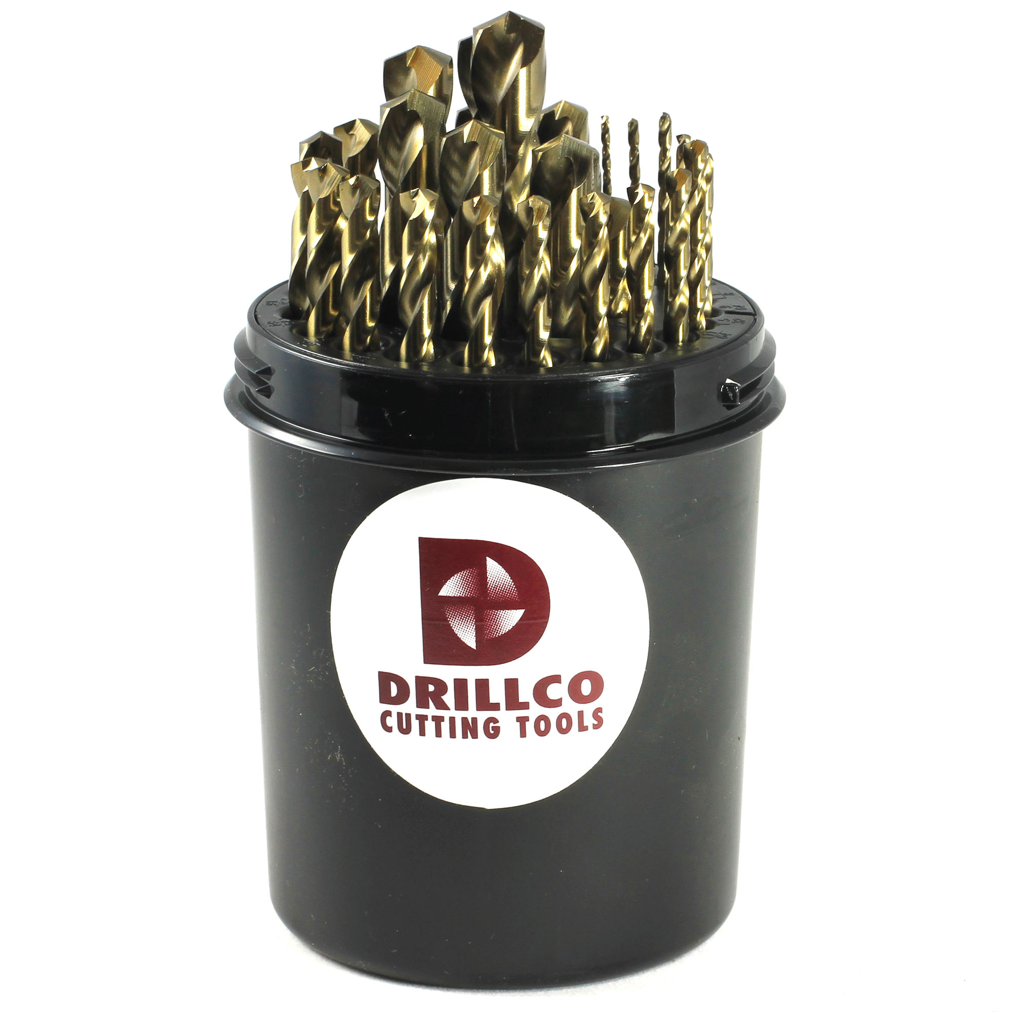Jobber Length Drill Set, Heavy Duty, 1/16 Inch Min Bit, 1/2 Inch Max Bit, 135 deg., 29 Pcs