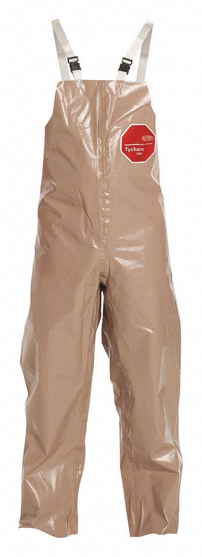 DUPONT C3360TTN2X000600 Bib Overall, 2Xl Size, Adjustable Buckle Closure Type, Tan, Pack Of 6 | CH6NPV 24AE85
