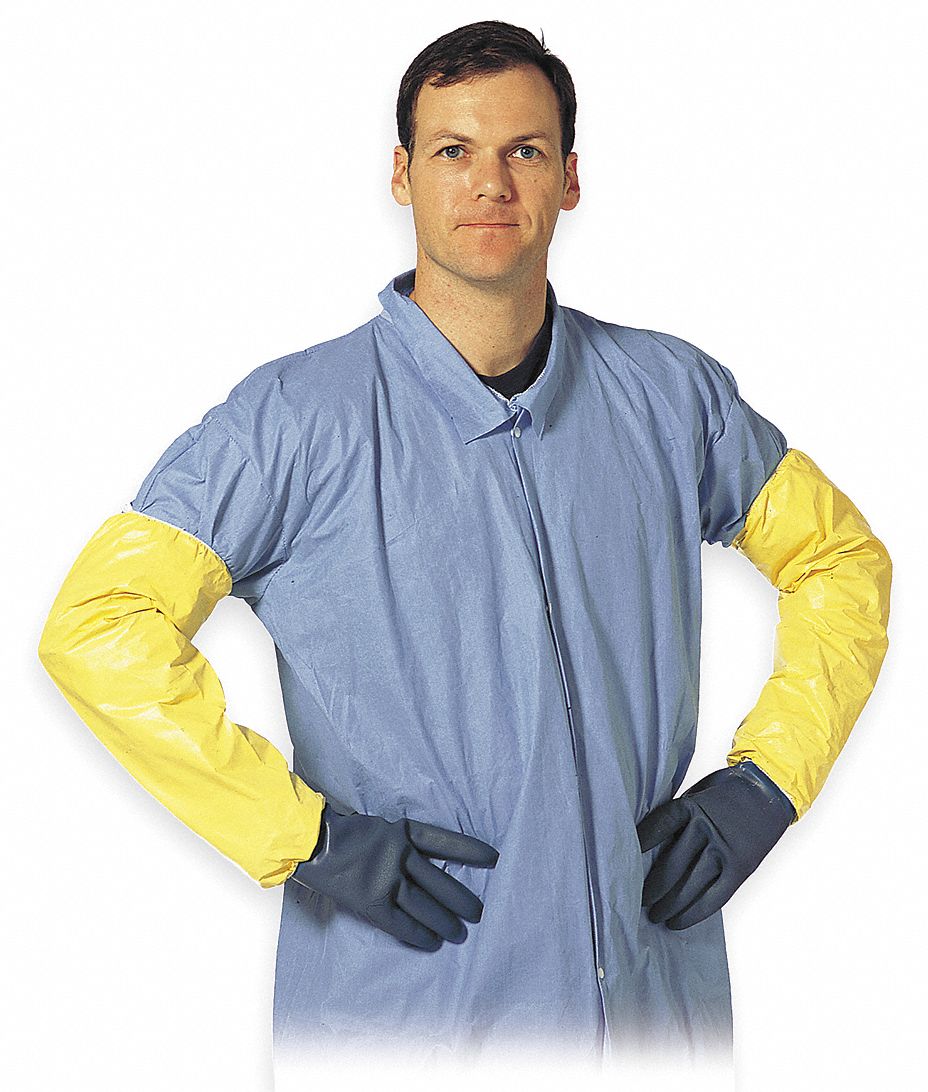 Chemical Resistant Sleeve, 18 Inch Overall Length, 10 Mil Thickness, Polyethylene