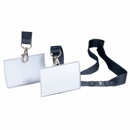 Badge Holder with Lanyard, ID Cards, Click Fold