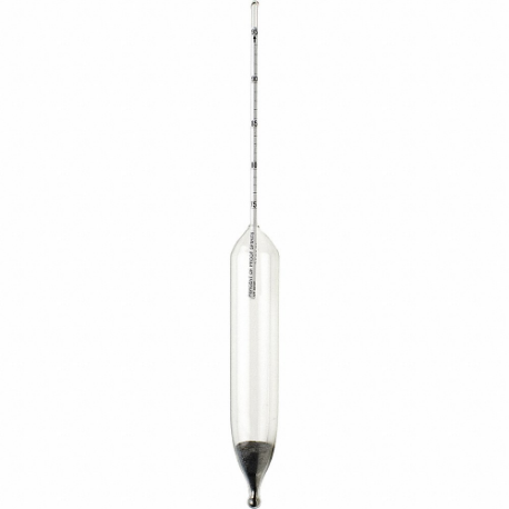 Hydrometer, % Ethyl Alcohol Scale, 0.20% Scale Divisions, 75/95% Range