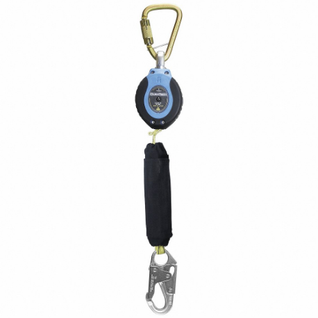 DURATECH 82909SC1 Self-Retracting Lifeline, Steel Snap Hook Anchor, Harness Steel Carabiner, 9 ft Line | CP3XPY 794D16