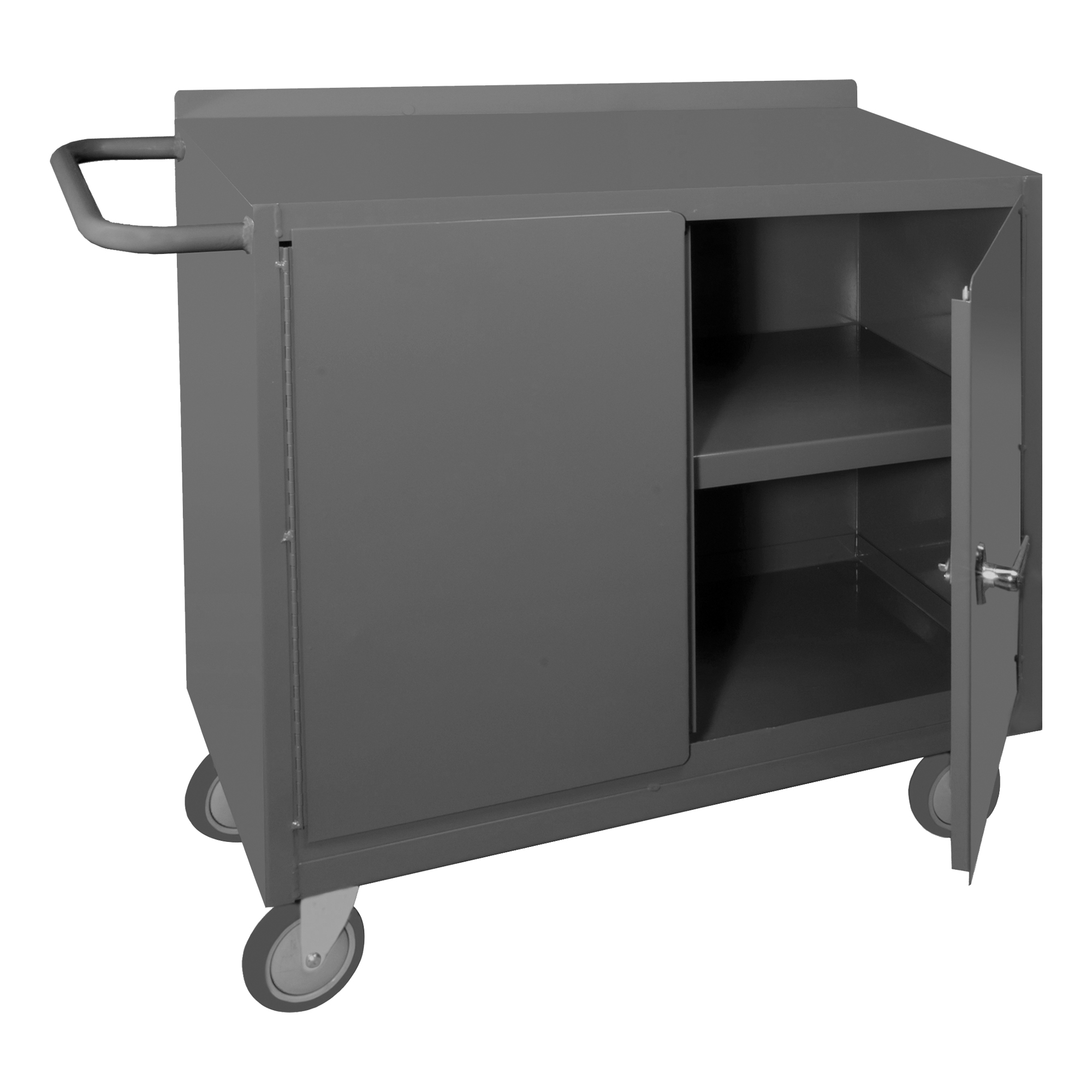 DURHAM MANUFACTURING 2210-95 Mobile Bench Cabinet, 1 Shelf, 2 door, Size 18-1/4 x 42-1/8 x 36-3/8 Inch | CF6JJN
