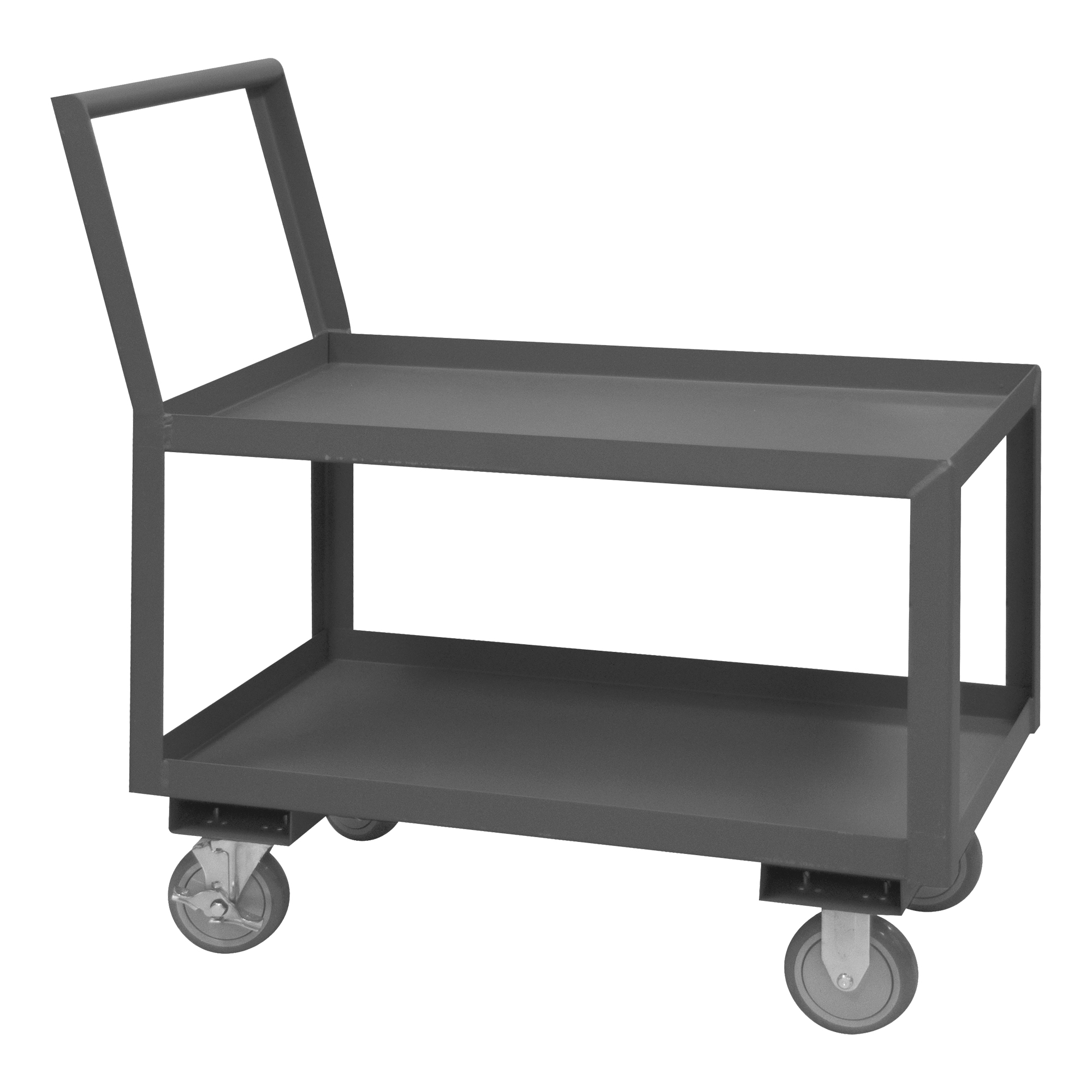 DURHAM MANUFACTURING LDO-182436-2-ALU-95 Low Deck Service Truck, 2 Shelf, Size 18-1/4 x 27 x 36 Inch | CF6KXP