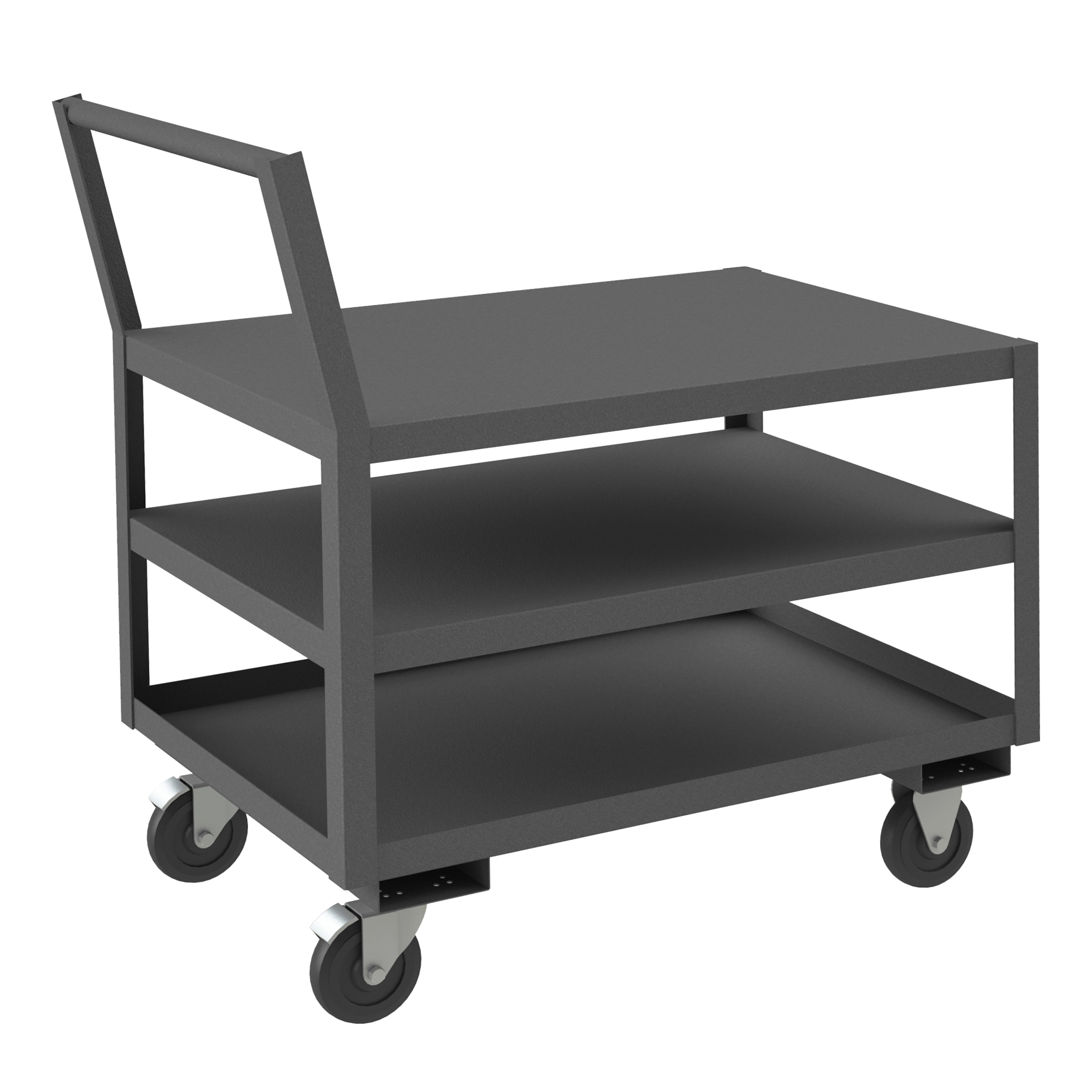 DURHAM MANUFACTURING LDO-183639-2-5PO-95 Low Deck Service Truck, 2 Shelf, Size 18-1/4 x 39 x 39-5/8 Inch | CF6KXW