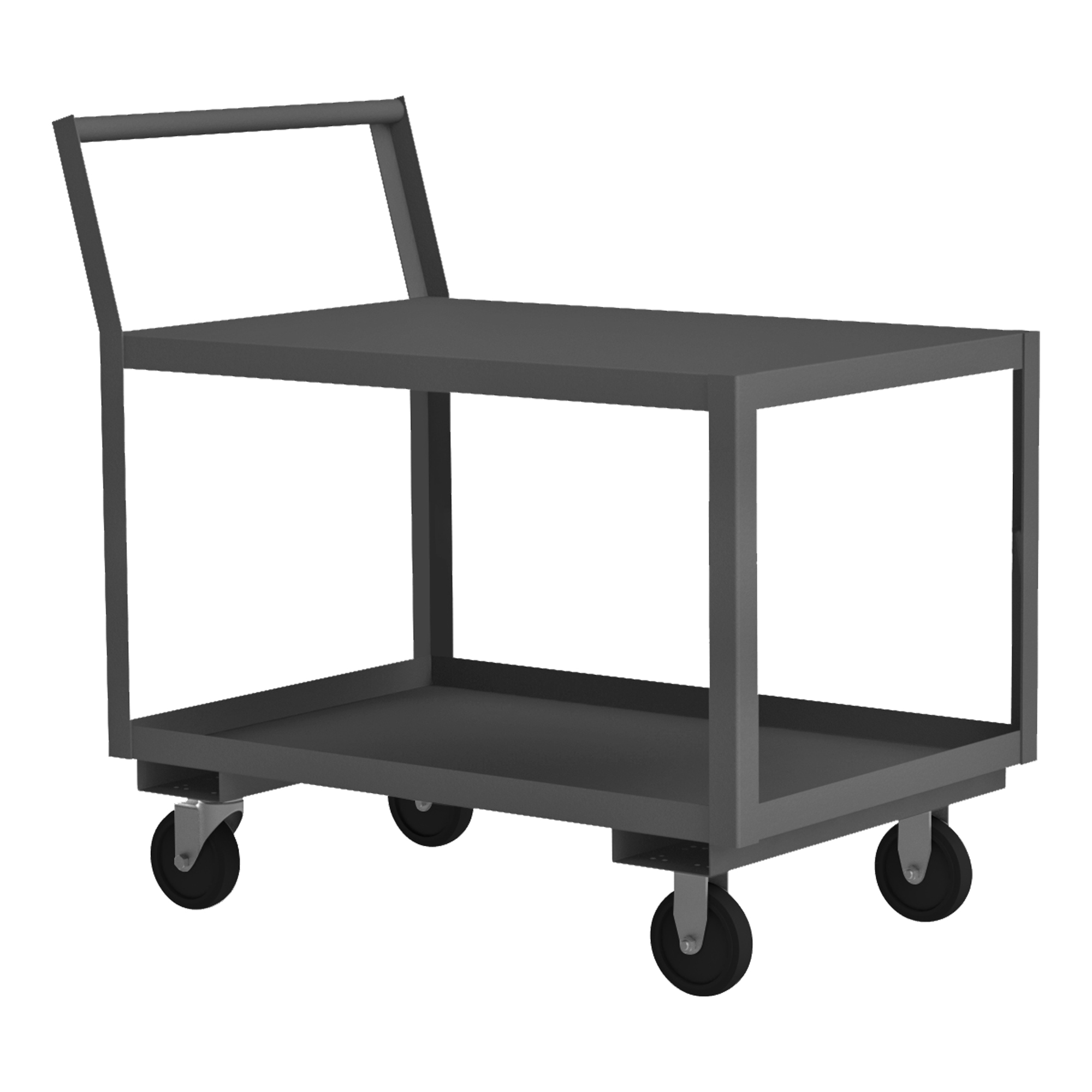 DURHAM MANUFACTURING LDO-183039-2-5PO-95 Low Deck Service Truck, 2 Shelf, Size 18-1/4 x 33 x 39-5/8 Inch | CF6KXR