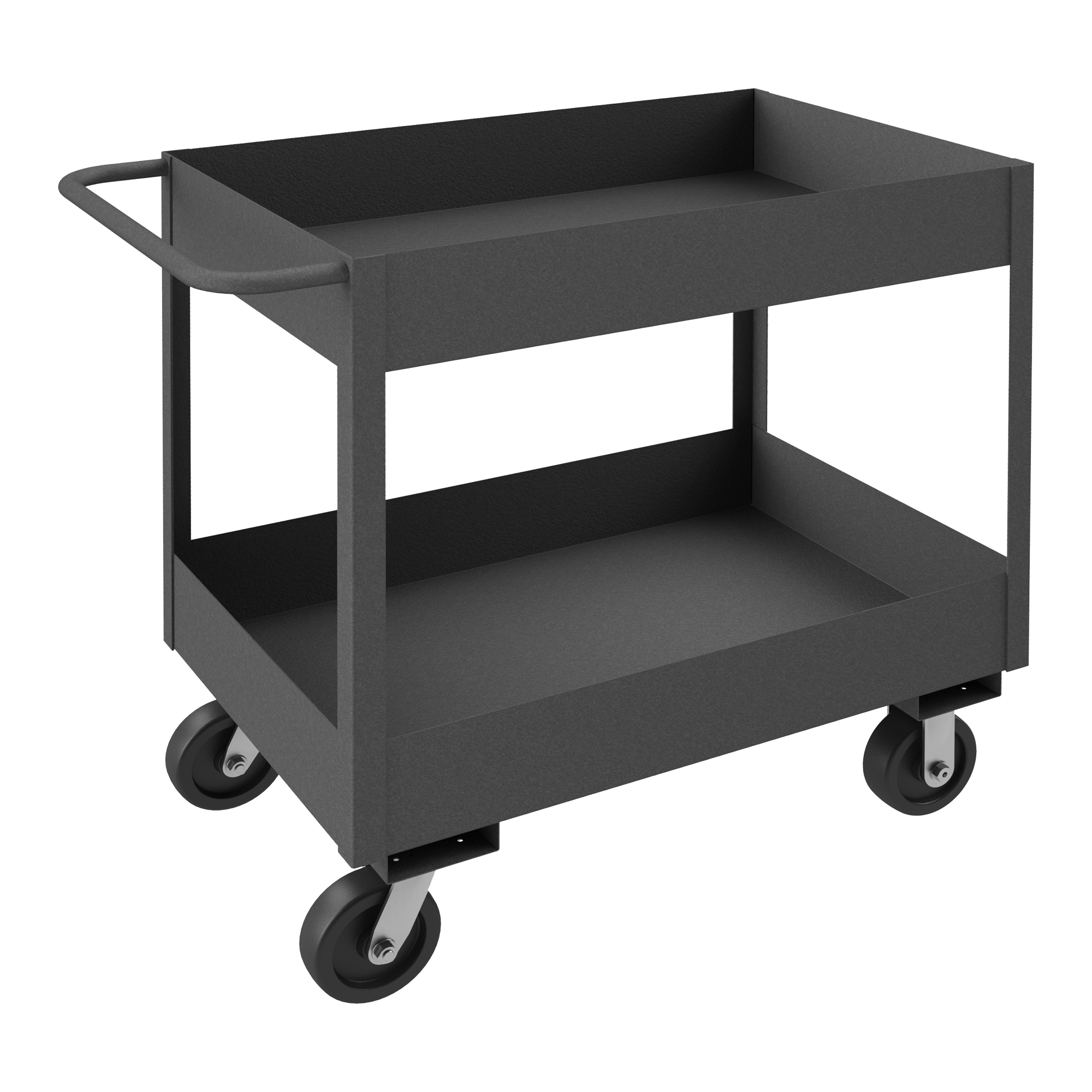 DURHAM MANUFACTURING RSC6-1830-2-3.6K-95 Stock Cart With Push Handle, 2 Shelf, Size 18-1/4 x 36-1/4 x 39 Inch | CF6LQB