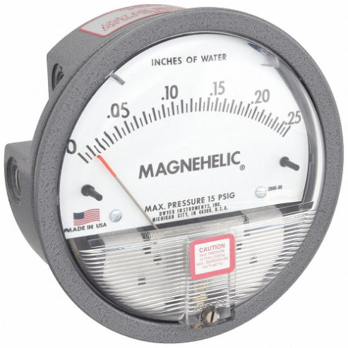 Differential Pressure Gauge, 1/8 Inch NPT