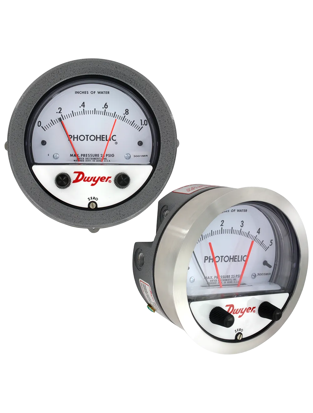 DWYER INSTRUMENTS 3003MR Pressure Switch/Gage Range 0-3 Wc | CP3YQB 25F084