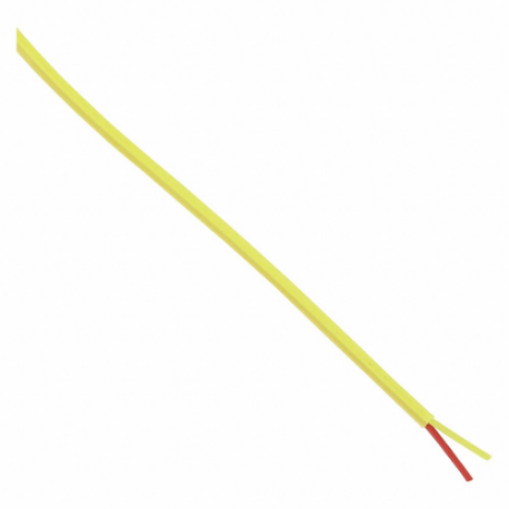 Thermocouple Wire, Type K, 24 AWG Wire Size, 100 ft Wire Length, Stranded, FEP, Yellow