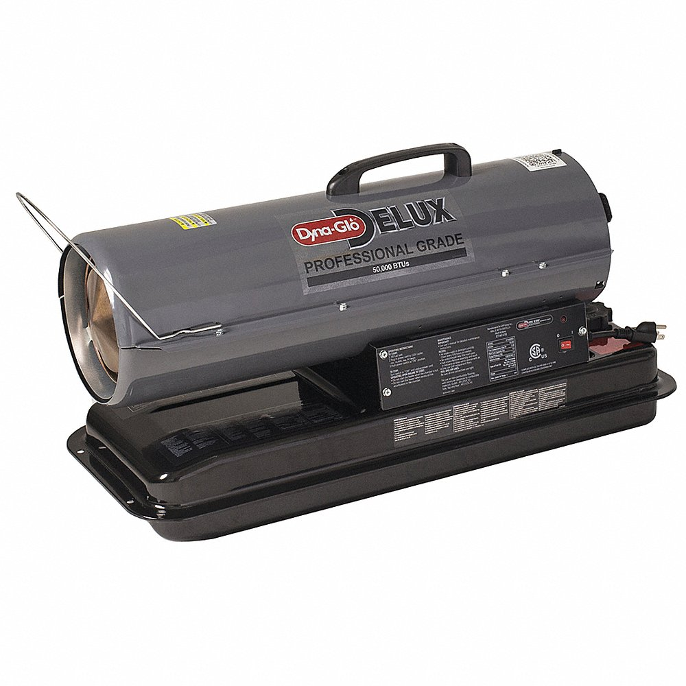 Kerosene Forced Air Heater, 50000 BtuH, Kerosene, 175 cfm, 5.0 gal