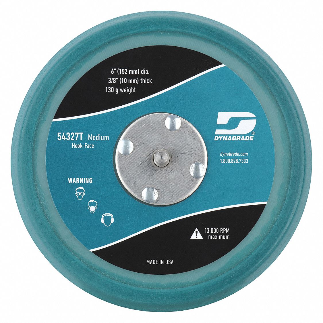 Disc Backup Pad, Hook And Loop Mounting Type, 6 Inch Disc Dia., 13000 Max. Rpm