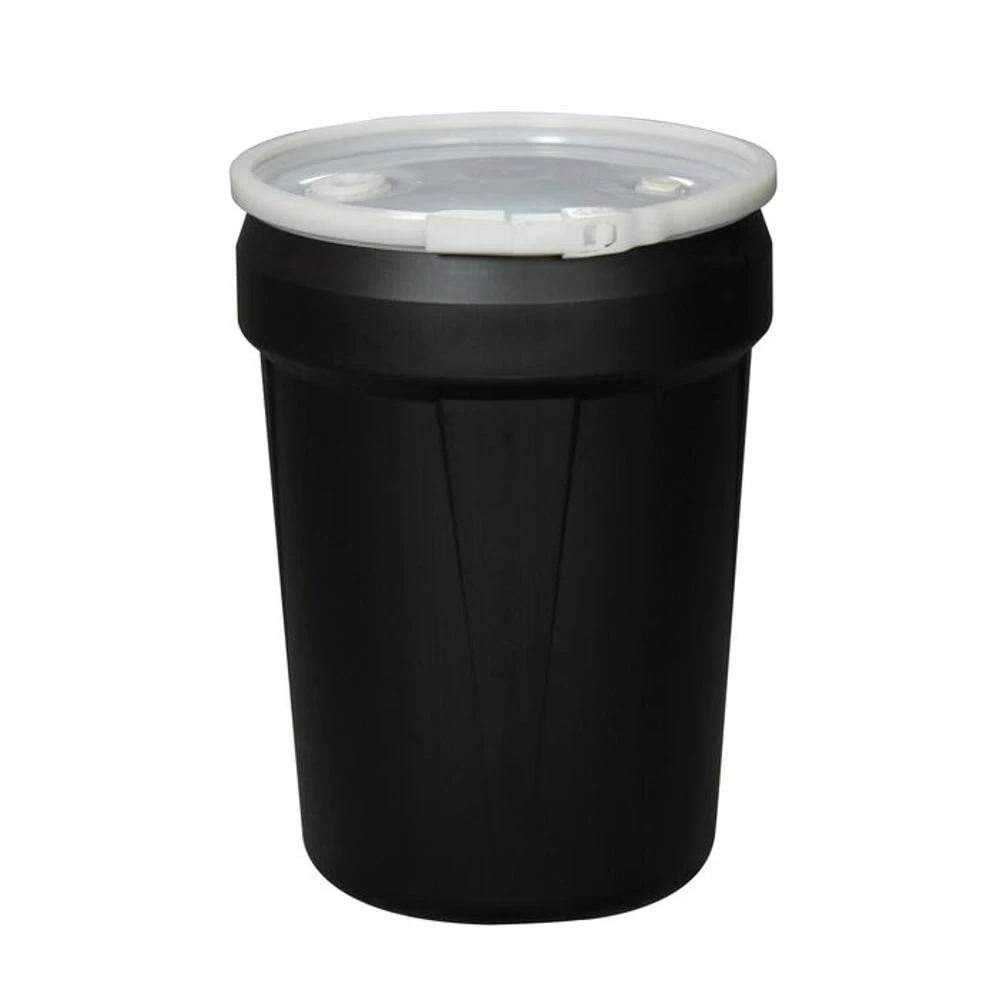 EAGLE 1601BLKBG Open Head Poly Drum, 30 Gallon, Black, Plastic Lever Lock With Bung Lid | AG8DWR