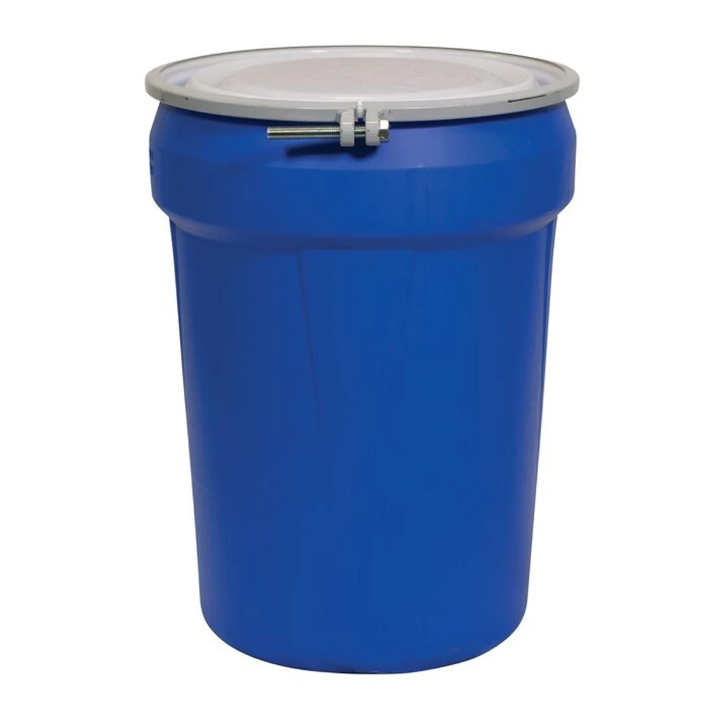 EAGLE 1601MBBR Open Head Poly Drum, 30 Gallon, Blue, Plastic Lever Lock With Gauge Bolt Ring | AG8DWT