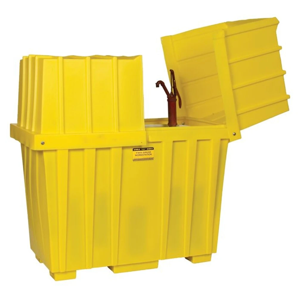 EAGLE 1628 Covered Drum Spill Containment 64 Inch Height | AC9VJX 3KN26