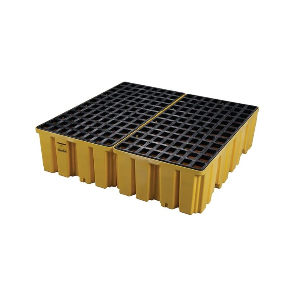 Spill Containment Pallet, 4 Drums, 132 gal Capacity