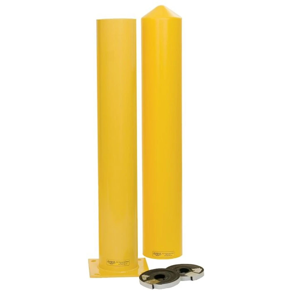 EAGLE 1744PS All-in-One 4 In Steel Bollard Post & Poly Post Sleeve 42 In High Combo | AG8ECC