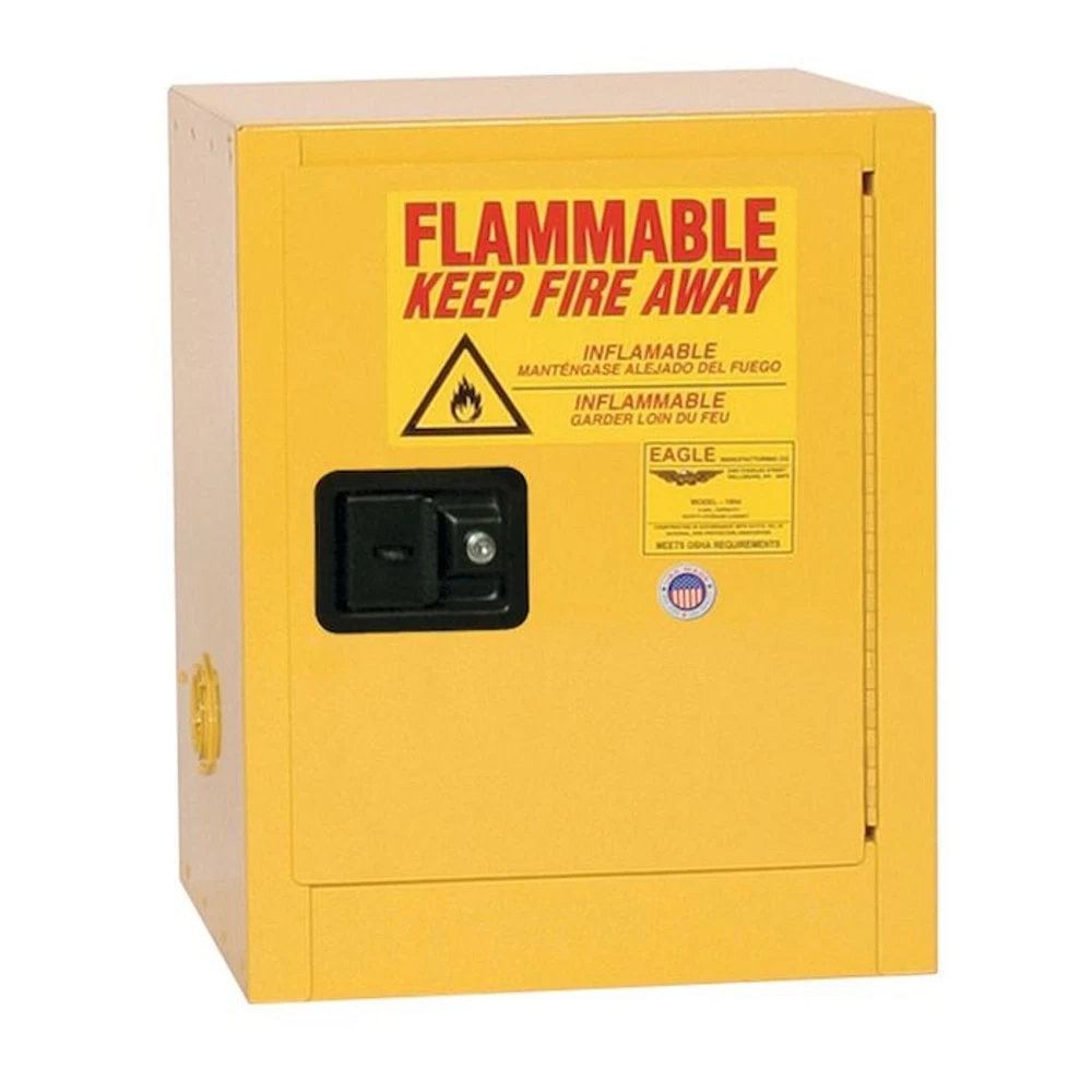 EAGLE 1903X Flammable Safety Cabinet, Self Closing, 17 Inch x 17 Inch x 22 Inch Size, Yellow | CE7RMX 55EA61