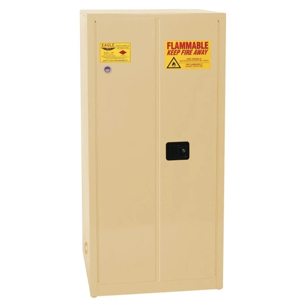 EAGLE 6010XBEI Flammable Liquid Safety Cabinet, 60 Gallon, Self Close | CE7TAN