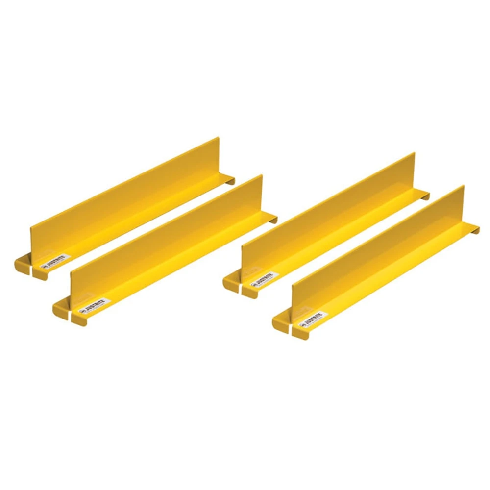 JUSTRITE 29985 Shelf Divider, 2-1/32 Inch Width, Steel, Set of 4, Yellow | AA4ZXY JCB29985YL