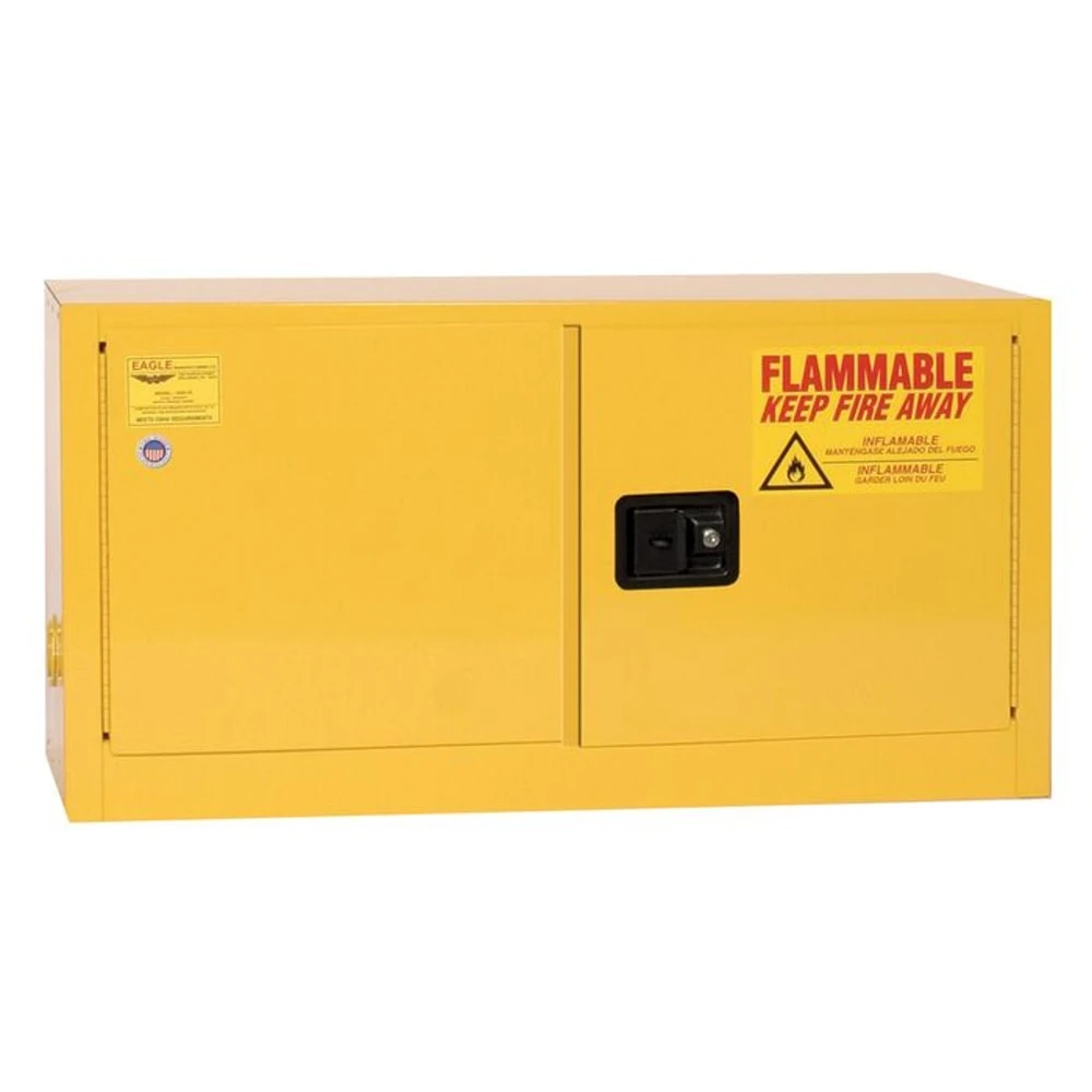 EAGLE ADD14X Flammable Safety Cabinet, 15 Gal., 43 Inch x 18 Inch x 24 Inch Size, Yellow | CE7TAZ 1N762