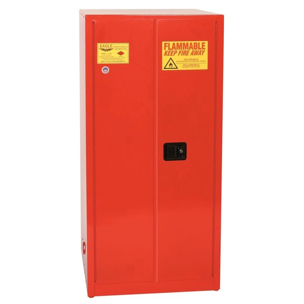 EAGLE PI6010X Flammable Safety Cabinet, Self Closing, 34 Inch x 34 Inch x 65 Inch Size, Red | CE6ZTY 55EC18