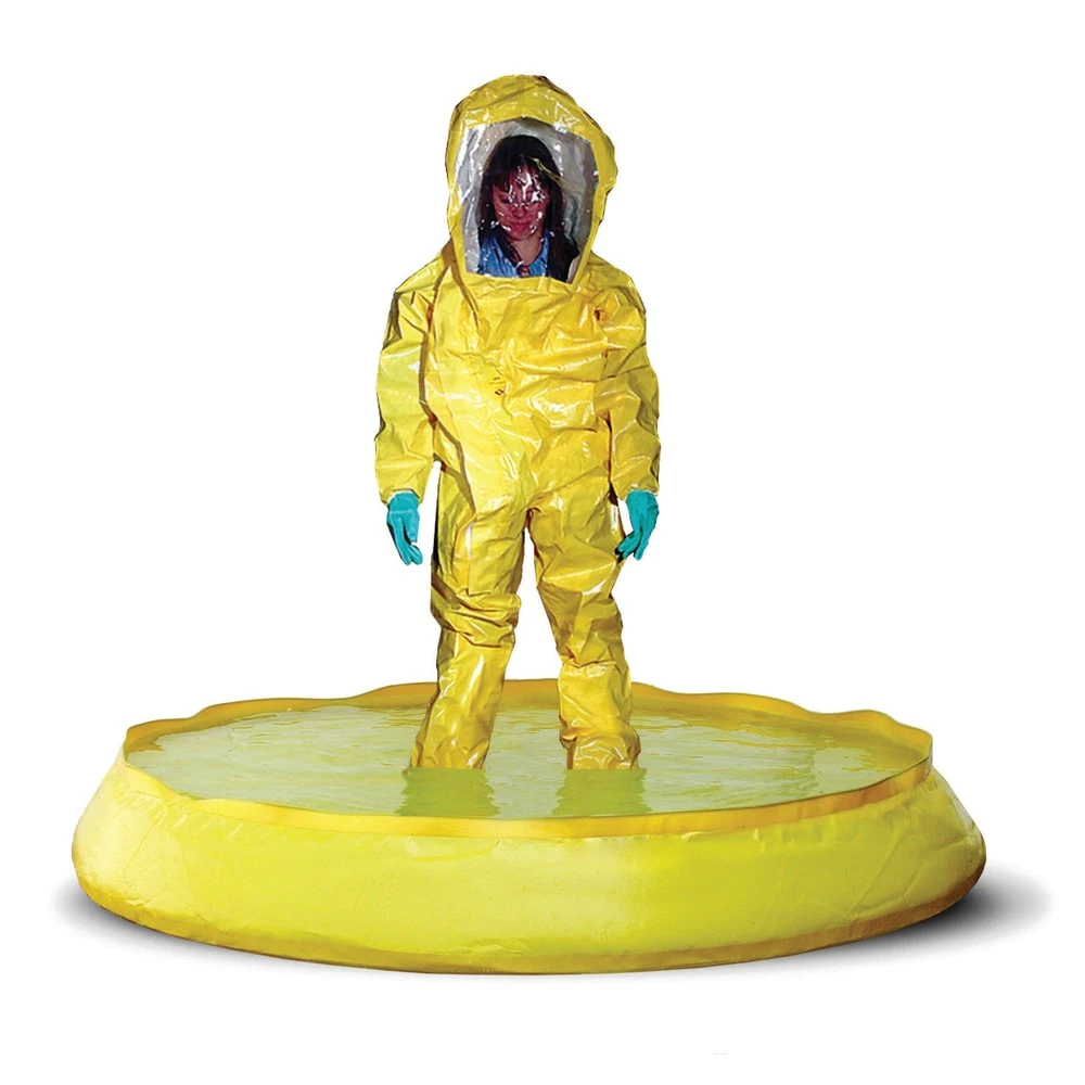 EAGLE T8602D Decon Pool Drain, 100 Gallon, Yellow | AG8DTP