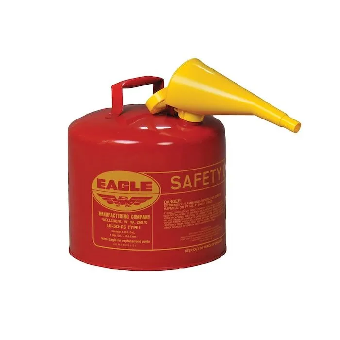EAGLE UI-50-FS Type I Safety Can 5 Gallon Red | AD2DUV 3NKR5