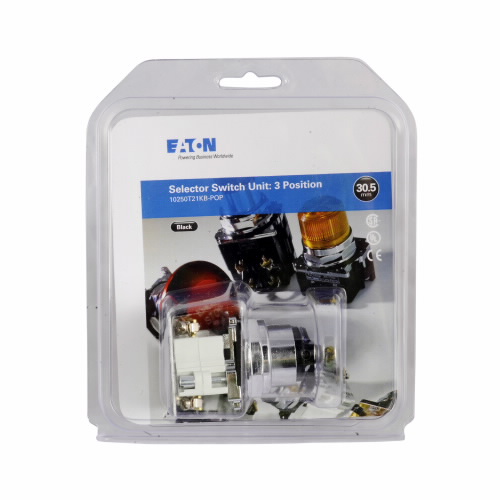 EATON 10250T21KB Pushbutton, Assembled Selector Switch, 30.5 Mm, Heavy-Duty, 60? Throw | BJ4UQK 39P809