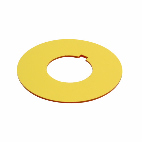 EATON 10250TRP76 Pushbutton Legend Plate Round Legend Plate, Plastic, Yellow Or Red | BJ4ZWY 39R223