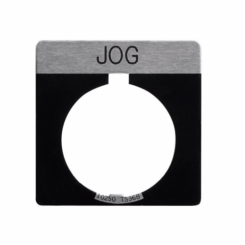 EATON 10250TS15 Pushbutton Legend Plate Square Legend Plate, Black | BJ4ZXK 39R136