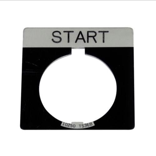 EATON 10250TS73 Pushbutton Legend Plate Square Legend Plate, Black, Legend Close | BJ4ZZR 39R164