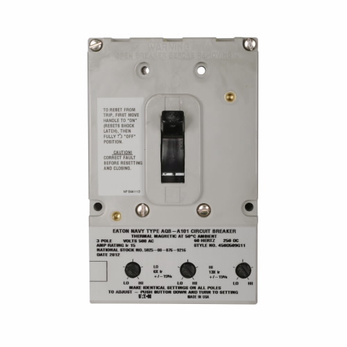 EATON 82E7095 Molded Case Circuit Breaker Accessory Thermal Magnetic Trip, Trip Unit, 800 A, Three-Pole | BJ6ZPA