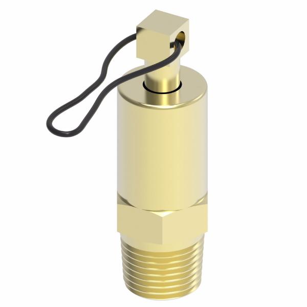 Drain Fitting, NPT, Synthetic Rubber