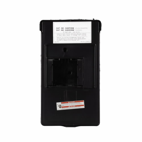 EATON 2460SGNM Main Lug Loadcenter, Includes Gb4Nm Ground Bar, 60 A, 2, Aluminum, Nema 1, Surface | BJ6HJP