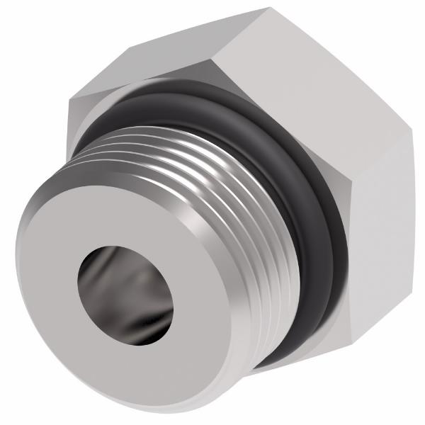 Hydraulic Hose Adapter, 1/8 Inch x 1/4 Inch Size, Male x Male, NPTF x JIC, Rigid