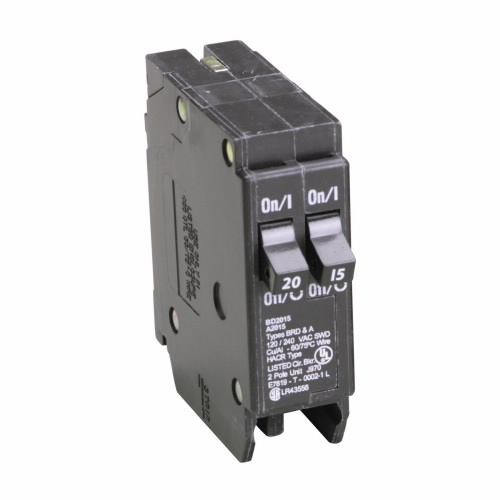 EATON BD2015BP100 Thermal Magnetic Circuit Breaker, Type Bd 1-Inch Ctl Plug-On Circuit Breaker | BJ7QBA