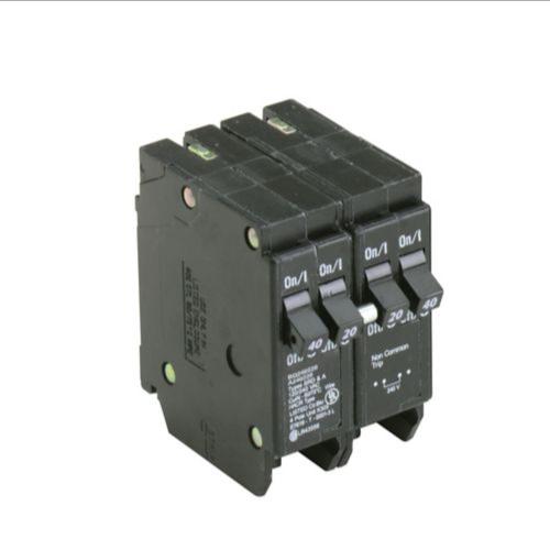 Thermal Magnetic Circuit Breaker, Type Bq, 2-Pole 40 A, 2-Pole 20 A, 4-Pole, 120/240V