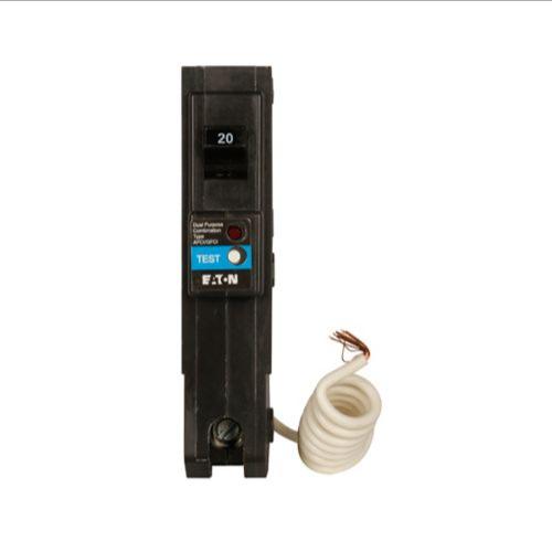 EATON BRLAFGF120 Fault / Ground Fault Circuit Breaker, 20A, 10 Kaic, Single-Pole | BJ7TQD