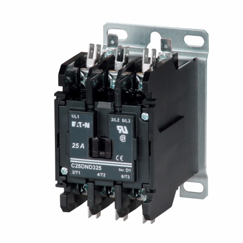 Definite Purpose Contactor, 50A, 24 Vac, 50/60 Hz, 2-Pole, 65A, Box Lugs, Non-Reversing