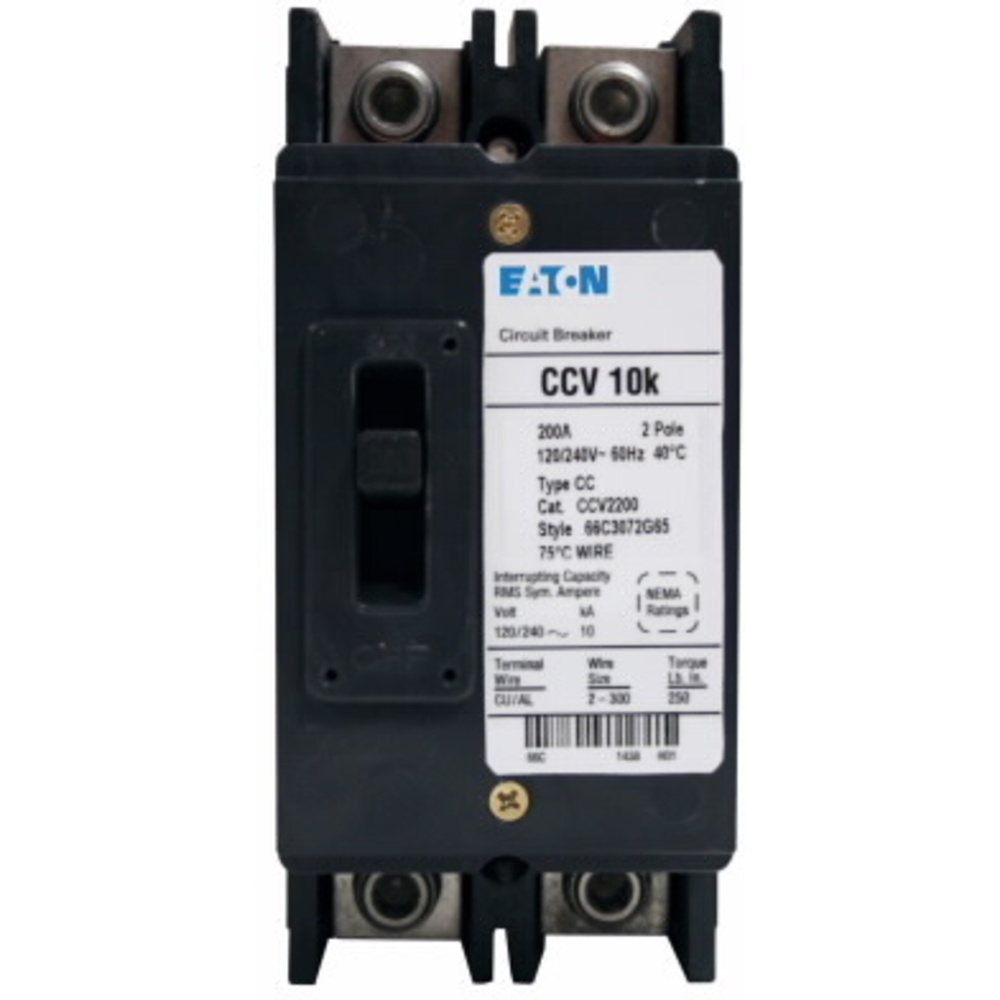 EATON CCV2175 Type Ccv Tenant Main Circuit Breaker, Tenant Main Circuit Breaker, 175 A, 10 Kaic | AG8MJL