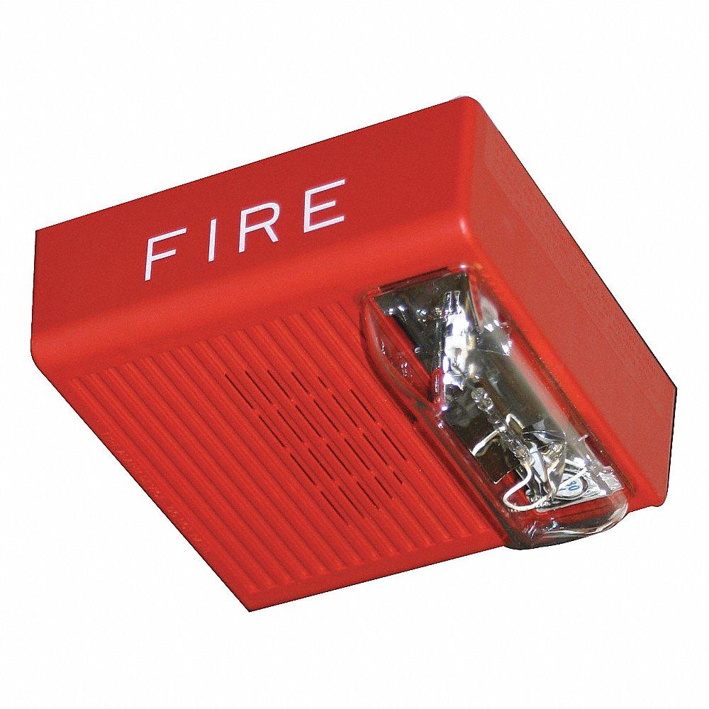 EATON CN125708 Horn Strobe, 24V DC, 99 dB, Indoor/Outdoor, Ceiling, 6 x 6 Inch Size, Clear | CJ2LMB 45YU20